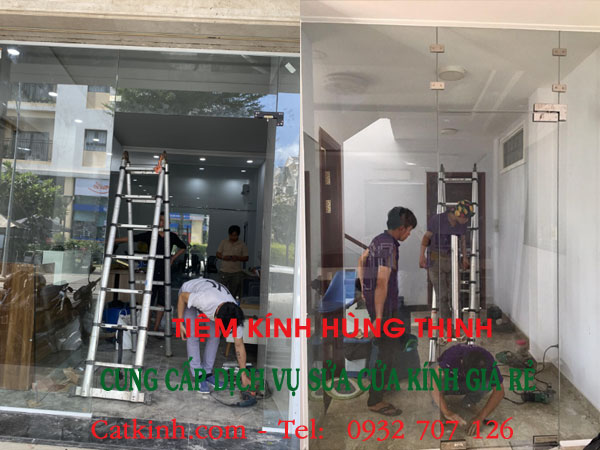 Tổng hợp 5 tiệm sửa cửa kính thuỷ lực tại nhà, giá rẻ, hàng đầu hiện nay 2 thợ sửa cửa kính thuỷ lực